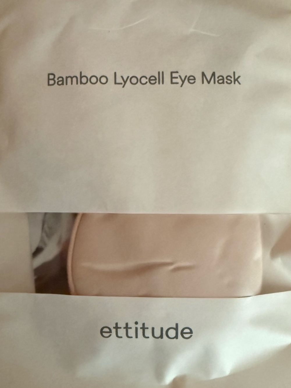 ettitude Bamboo Lyocell Eye Mask in Cloud Pink - 100% Organic Bamboo Lyocell - Picture 7 of 12